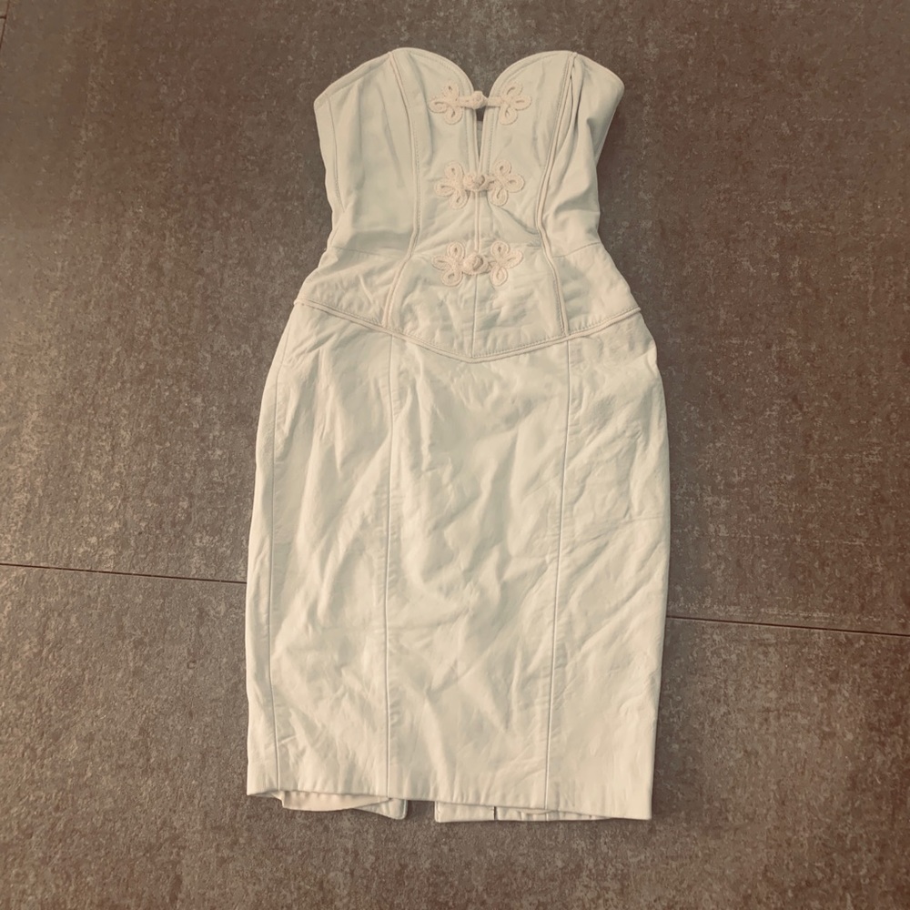 White leather 1980’s Dress
